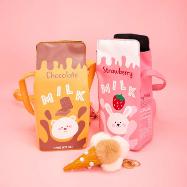 Kawaii Chocolate Milk Crossbody Handbag - Kawaii Toys